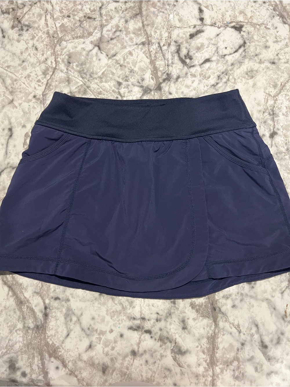 Zella Navy Blue Active Mini Skort with Wide Waistband XS